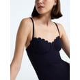 thumbnail image 4 of Free Assembly Women's Scalloped Balconette Underwire One Piece Swimsuit, Sizes XS-XL, 4 of 5
