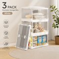 Clear Storage Bins with Lids 3 Pack – Stackable & Durable Plastic ...