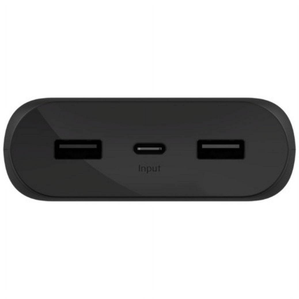 Belkin Portable Power Bank Charger 20K (Portable Charger Battery Pack w/Dual USB Ports, 20000mAh Capacity) for iPhone, iPad, AirPods and More, Black (BPB003btBK)