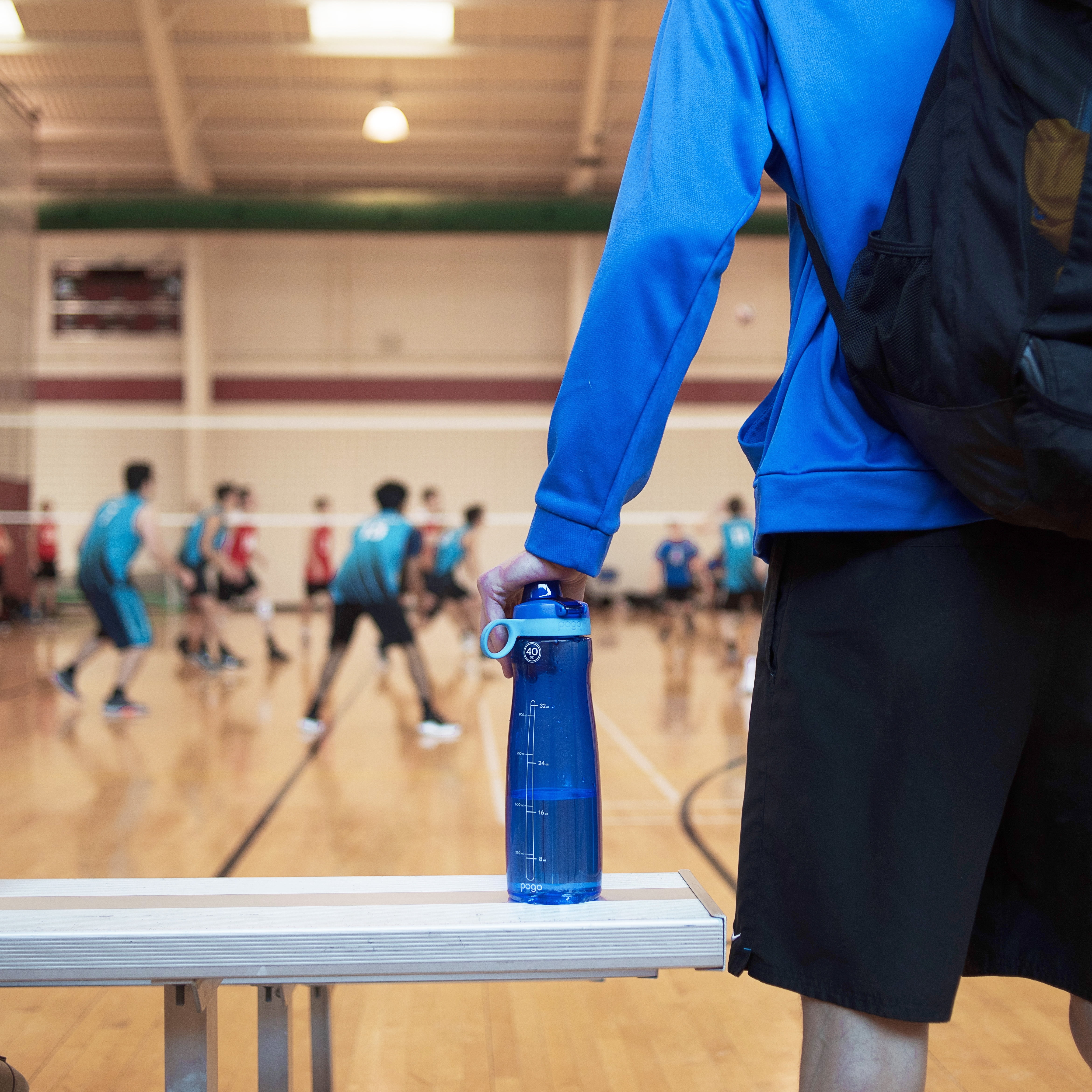 Pogo BPA-Free Plastic Water Bottle with Chug Lid, 40 oz