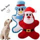 thumbnail image 2 of 2 piezas de juguete navideño para perros, muñeco de nieve creativo de Papá Noel, juguete para la dentición del perro, juguete chirriante para perros, 2 of 8