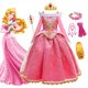 thumbnail image 2 of Vestido de Cosplay de La Bella Durmiente para niñas, mangas largas, hombros descubiertos, regalo de Halloween y Navidad, ropa de princesa de fiesta de lujo, 2 of 4