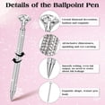 thumbnail image 3 of Qianfeng 6 Pcs Glitter Pens with Rhinestone for Wedding Favors, Black Ink Ballpoint Pen 1.0mm Point, 3 of 11