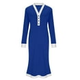 thumbnail image 7 of Tnhcen Women's Long Sleeve V Neck Casual Solid Color Pocket Dress, 95% Polyester 5% Spandex Stretchy Knit Dress for Office Party, S-2XL Plus Size, 7 of 7