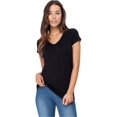 thumbnail image 1 of Boody Organic Bamboo Ecowear Women's V-neck T-shirt - Black - X-large, 1 of 4