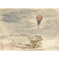 thumbnail image 3 of John Linnell 24x18 Black Modern Framed Museum Art Print Titled - Ascent of Balloon from Burlington House, Piccadilly, from the Window at Mr. B. Palmer's (After 1812), 3 of 5