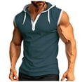 thumbnail image 1 of Camiseta sin mangas para hombre - Con capucha, color liso, entrenamiento de verano en el gimnasio, material que no se arruga con el lavado, tallas reales, tallas S-XXXL, 1 of 7