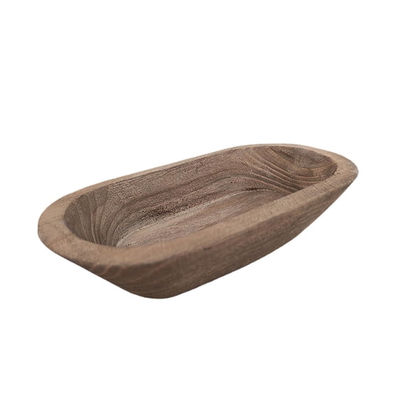 Abbraccia Dough Bowl for Candle Making Empty Wooden Bowl for Kitchen Wedding Household Brown