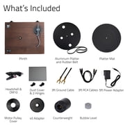 Fluance RT82 Reference High Fidelity Vinyl Turntable Record Player with Ortofon OM10 Cartridge, Speed Control Motor, High Mass MDF Wood Plinth, Vibration Isolation Feet - Walnut