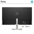 thumbnail image 5 of HP 27 Inch LED FHD(1920X1080) IPS Panel Monitor with Adjustable Height, Anti-Glare Display, 100Hz Refresh Rate, 5MS Response Time, 2 x HDMI 1.4, 1 x VGA, Silver, with 5ave HDMI Cable, 5 of 5