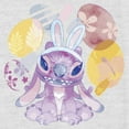thumbnail image 2 of Women's Lilo & Stitch Easter Angel Watercolor Eggs  Racerback Tank Top White Heather Large, 2 of 4