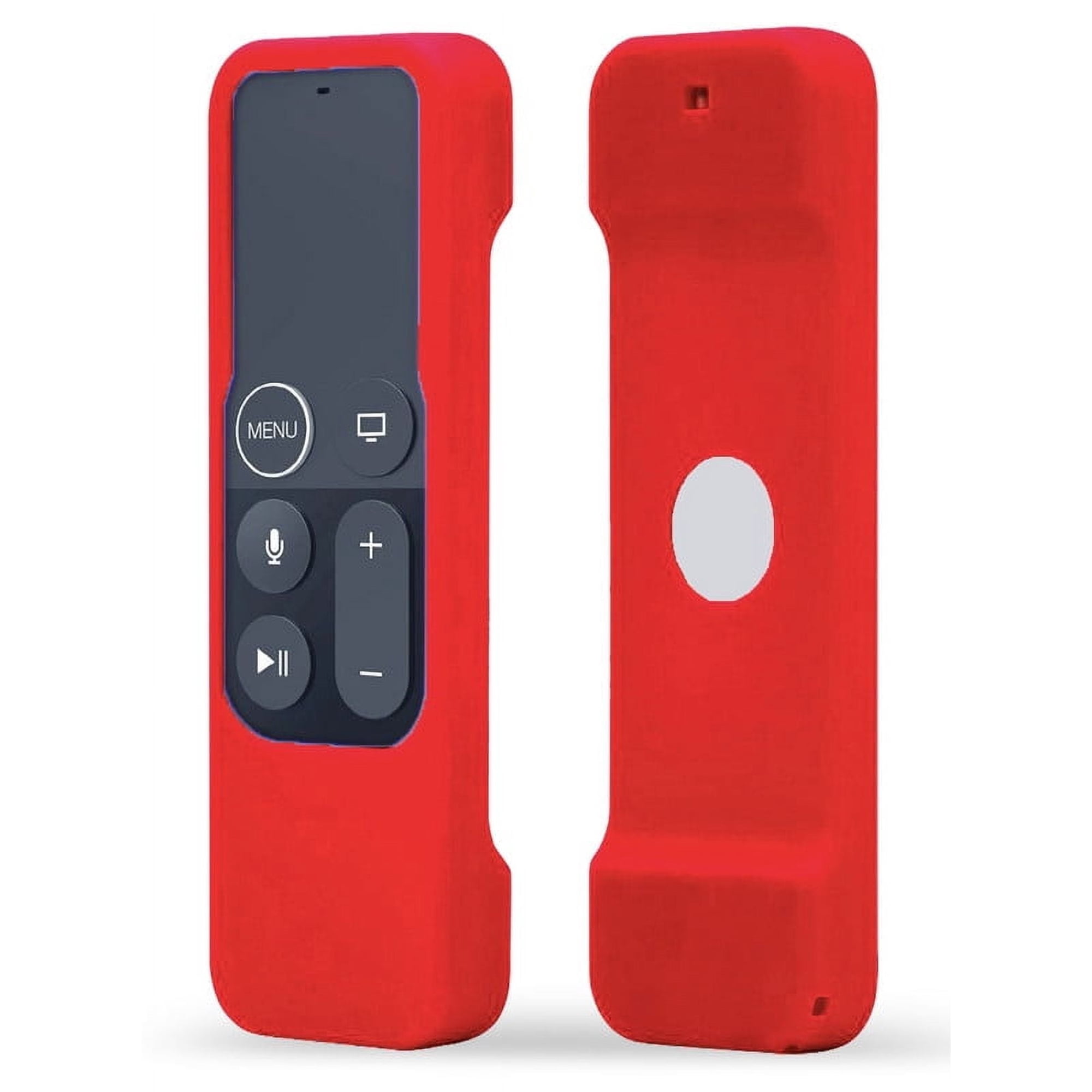 TOKERSE Silicone Case Compatible for Apple TV 4K/HD Siri Remote (1st Gen) Control - Red