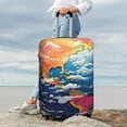 thumbnail image 5 of Salouo Colorful Whimsical Earth Pattern Travel Dust-proof Suitcase Cover, Softside Suitcase Protector Luggage Cover Protector for 18-32inch ,Not Included Suitcase, 5 of 8