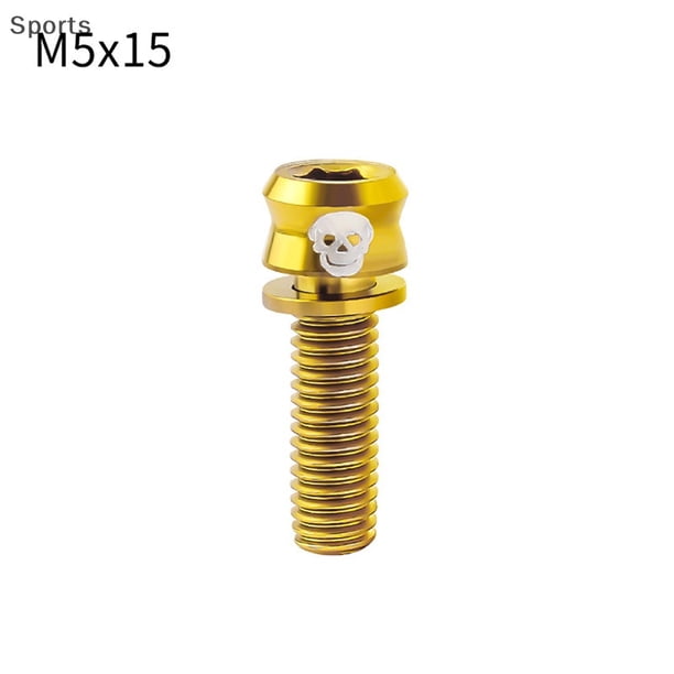 4PCS Bicicleta M5 * 15/17/19 Pinza De Freno De Disco De Titanio Tornillo Frenos De Palanca De Vástago MTB De Carretera Piezas Hidráulicas De ES