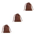 thumbnail image 4 of Minnieouse Estuche para joyas Bolsas con cordón Pendientes Anillos Empaquetado Regalos Artesanías Regalos Bolsillo sólido Café-8*10 Type1 NO1, 4 of 6