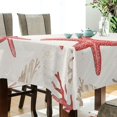 thumbnail image 5 of Yayeee Tablecloths 54" x 72" Rectangle Wrinkle Resistant Party Table Cover, White Starfish, 5 of 8
