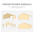 thumbnail image 4 of Outsunny 9.6' x 19.1' Large Outdoor Party Tent, Blue Canopy Gazebo with 4 Removable Window Sidewalls, UV Resistant PE Tarp & Steel Frame for Weddings, BBQs, and Backyard Events, 4 of 8