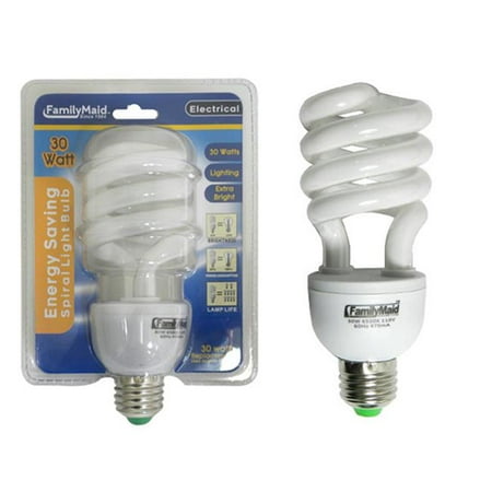 

Family Maid 33682F 30W Spiral Energy Saving Light Bulb 33652 & 33862 - Pack of 72