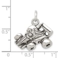 thumbnail image 3 of 925 Sterling Silver Oxidized Go Kart Racer Charm 17x21mm Wide Pendant Necklace for Women - 2.7 Grams, 3 of 4