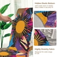 thumbnail image 5 of Yayeee 2 Pack Dining Chair Covers Stretch Parson Chairs Slipcovers Seat Protector, Futuristic Circles, 5 of 6