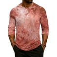 thumbnail image 2 of Hearthz Summer Mens Henley Shirt Gradient Raglan 3/4 Sleeve Jersey Baseball T-Shirts Sport Athletic Big and Tall T Shirts for Men, 2 of 8