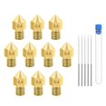 thumbnail image 1 of 3D Printer Nozzles,0.4 mm/ 1.75 mm Mk8 Nozzles with 5 Cleaning Needles for Makerbot,Creality Cr-10,E, 1 of 5