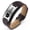 Silver Brown, variant on Metaljc Leather Medical Alert ID Bracelet for Men, Engraved Eliquis, Adjustable 6.1-8.1 in