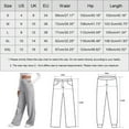 thumbnail image 4 of Womens Sweatpants Autumn Winter Lined Solid Color High Waist Pockets Wide Leg Pants Joggers Workout Yoga Trousers Streetwear, 4 of 7