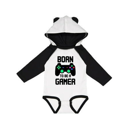 

Inktastic Born to Be a Gamer with Controller Gift Baby Boy or Baby Girl Long Sleeve Bodysuit