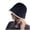 Black, variant on Luxalzxs Women Winter Crochet Bucket Hat Wide Brim Bucket Hats Color Matching Crochet Knitted Warm Winter Hat Women Fisherman Caps Fashion Streetwear