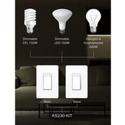 Kasa Smart KS230 KIT V2, WiFi Light Switch, 3-Way Dimmer Kit