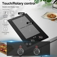 thumbnail image 4 of VBGK Double Induction Cooktop, Induction Hot Plate 12 inch, Induction stove top with Rotary &Touch Control, 110V 2 Burner Induction Cooktop with 9 Levels Settings, Child Safety Lock & Timer, 4 of 8