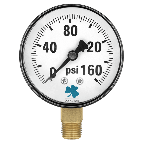 Zenport DPG160 Dry Air Pressure Gauge, 160 PSI