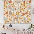 thumbnail image 6 of Retro Mushroom Kitchen Curtains Cute Boho Flower Small Short Cafe Window Curtains 70s Vintage Floral Funky Groovy Bathroom Window Drapes Treatment Tier Curtains 2 Panels (27.5x39 Inch), 6 of 6