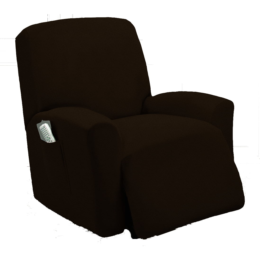 Black Pique Stretch Form Fit Furniture Chair Recliner Lazy Boy Cover Slipcover 