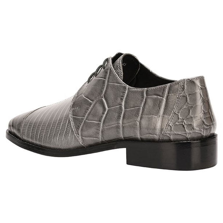 LIBERTYZENO Mens Grey Lace-Up Shoes LIBERTYZENO Mens Textile And Suede Leather Lace-Up Casual  main image 2