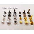 thumbnail image 4 of 240 Juegos de Remaches para Cuero, Kit de Remache de Cuero, Remaches de Cuero de 4 Colores y Broches para Manualidades de Cuero, Ropa, (Oro, Plata, Bronce y Bronce), 4 of 5