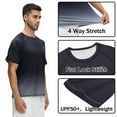 thumbnail image 5 of Satankud Men's Swim Shirts Rash Guard UPF 50+ UV Sun Protection T-Shirt Quick Dry Fishing Beach Shirt Black Gradient Dark Gray M, 5 of 7