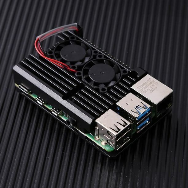 Estuche Para Raspberry Pi 4/3/2 – Acrílico Apilable Con Ventilador De Refrigeración Y Disipadores De Calor (4 Capas)