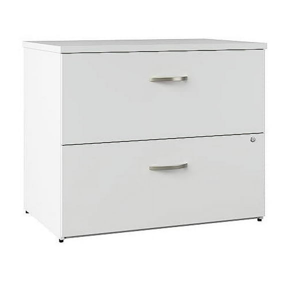 BBF Office in an Hour 2-Drawer Engineered Wood Lateral File Cabinet in White