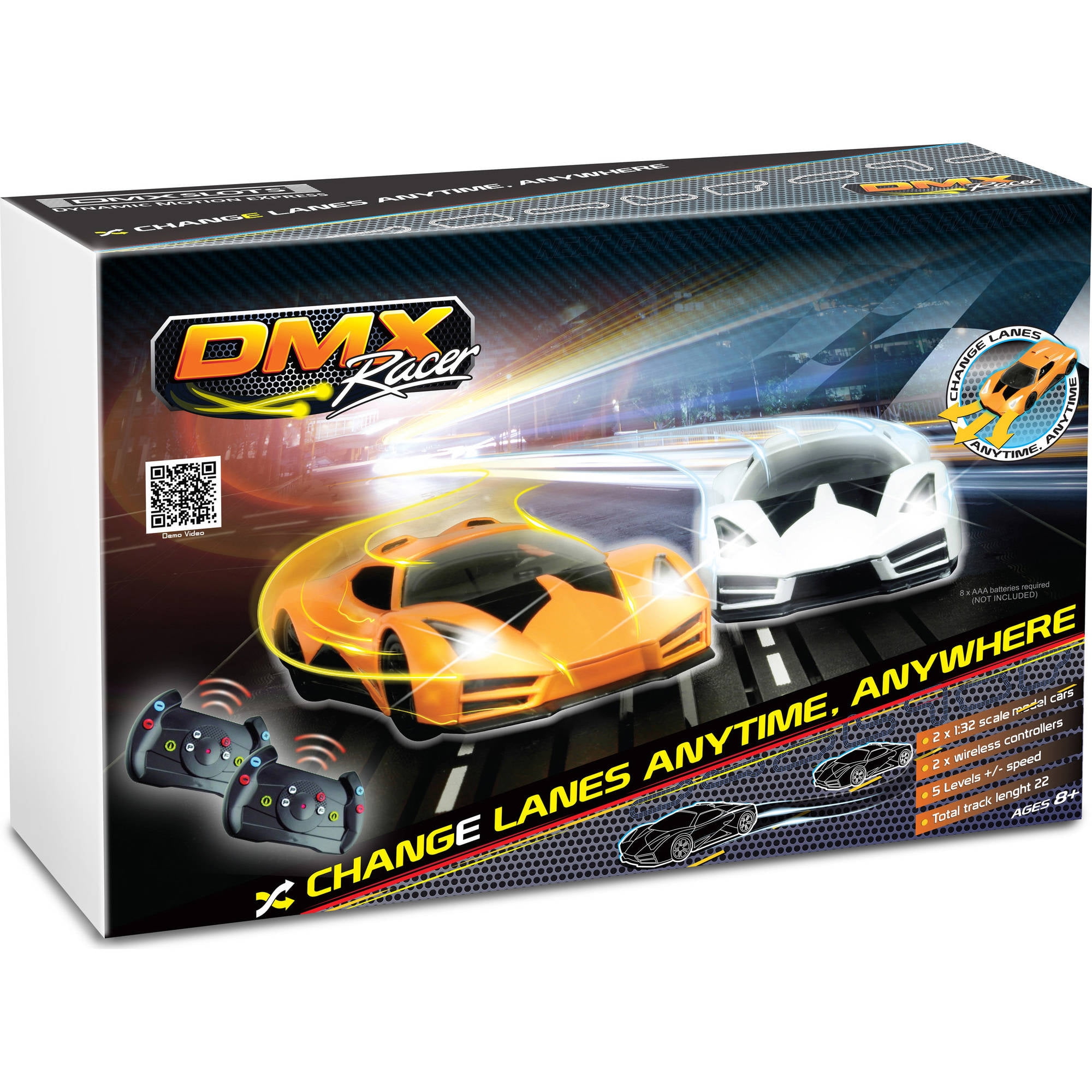 DMXSLOTS DMX Racer G2 Slot Car Racing Package 5Button Steering Wheel Controllers