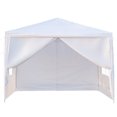 thumbnail image 6 of Backyard Canopy Tent, 10' x 10' Outdoor Party Tent with 4 Removable Sidewalls, Outdoor Wedding Canopy Tent Sunshade Shelter for Camping BBQ, L6022, 6 of 9