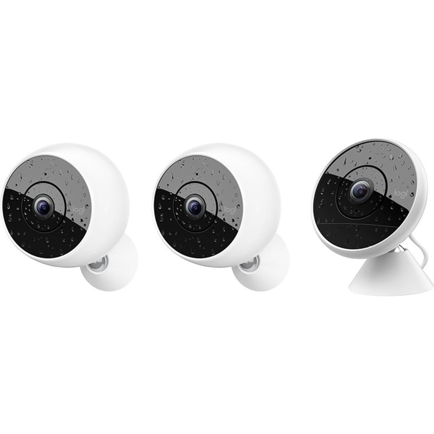 Afvigelse angreb tunnel Logitech CIRCLE 2 MULTI-PACK: 2 Wire-Free Cameras + 1 Wired Camera -  Walmart.com