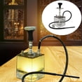 thumbnail image 3 of Juego completo de 1 manguera Hookah, de fumar fácil de limpiar con cuenco de silicona, kit de fumar shisha, portátil para cafeterías Narguile - NEGRO Zulema Cachimba completa, 3 of 6