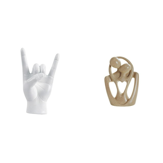 Estatua del gesto de la roca,Figuras de estatuas de dedos con gestos de música rock,Estatua abstracta,Estatua abstracta,decoración para el hogar,escultura de pareja,Decoraciones de figuras