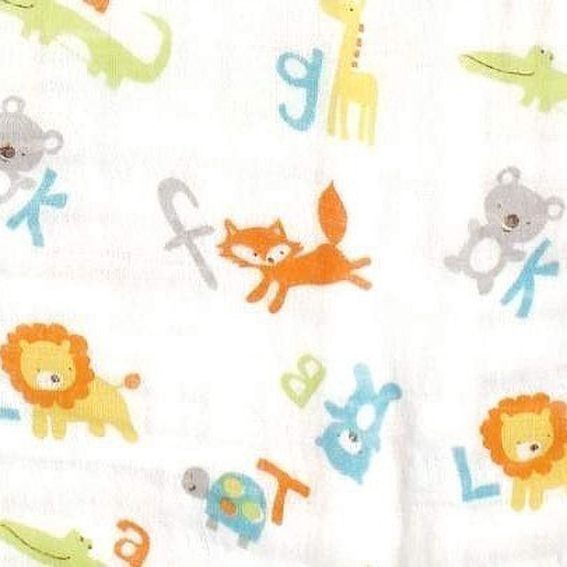 Luvable Friends Baby Sleeveless Muslin Cotton Sleeping Bag, Sack, Blanket, Abc Muslin, 12-18 Months