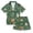 Chickens and Flowers Pattern, variant on Silky Satin Kids' Pajama Set Breathable & Smooth Unisex Button-Down Pajamas Cats in Space Suits