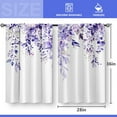 thumbnail image 4 of Spring Eucalyptus Kitchen Curtains - Purple Floral Watercolor Plant Leaves with Floral Botanical Tier Cafe Curtains for Bathroom Living RV Rod Pocket Window Drapes 36 Inch 2 Panels Set 28"x36", 4 of 5