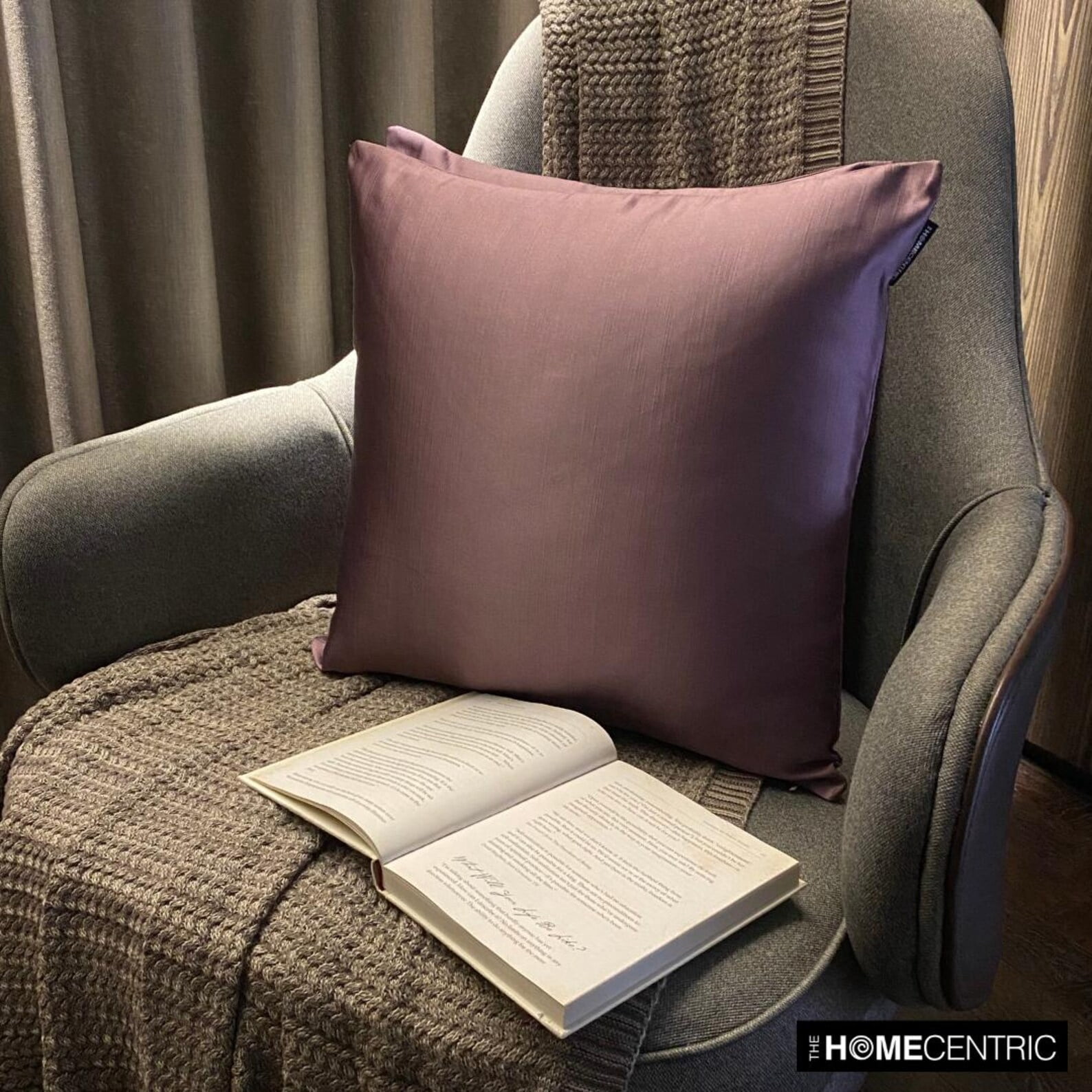 The HomeCentric Decorative Lumbar Pillow Cover Lilac Pack Of 2, 14"x26" (35x65 cm) Satin Solid Oblong Pillow Cover, Solid Modern Style - Lilac Slub Satin
