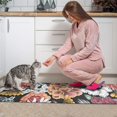 thumbnail image 3 of Pioneer Flower Floral Print Pattern Kitchen Rugs Sets Of 2,Anti Fatigue Kitchen Mat Rugs Non Slip Washable,Decorative Kitchen Floor Mats for Kitchen,Sink,Laundry,17"x30"+17"x47", 3 of 7